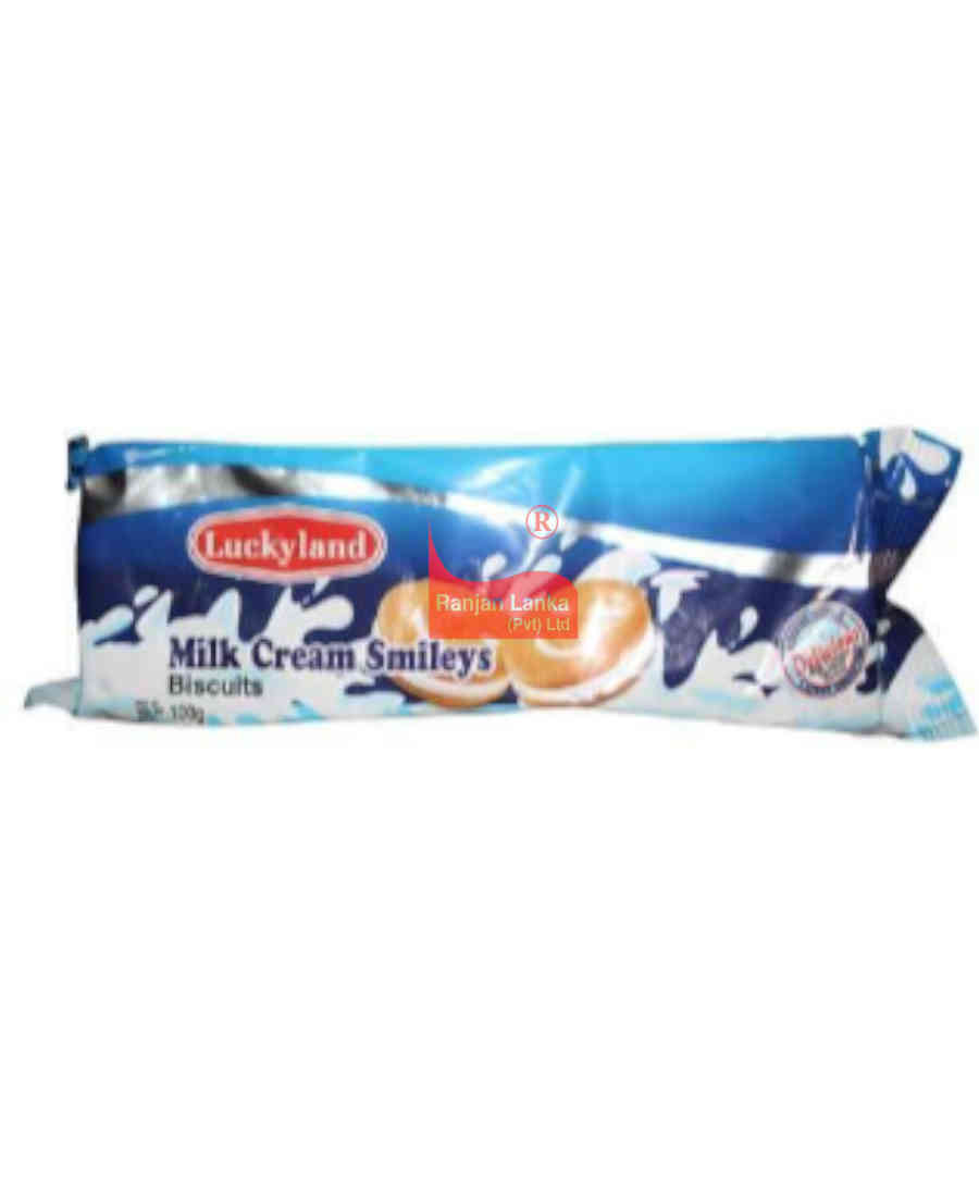 Lucky Land Milk Cream Smileys Biscuit 100g